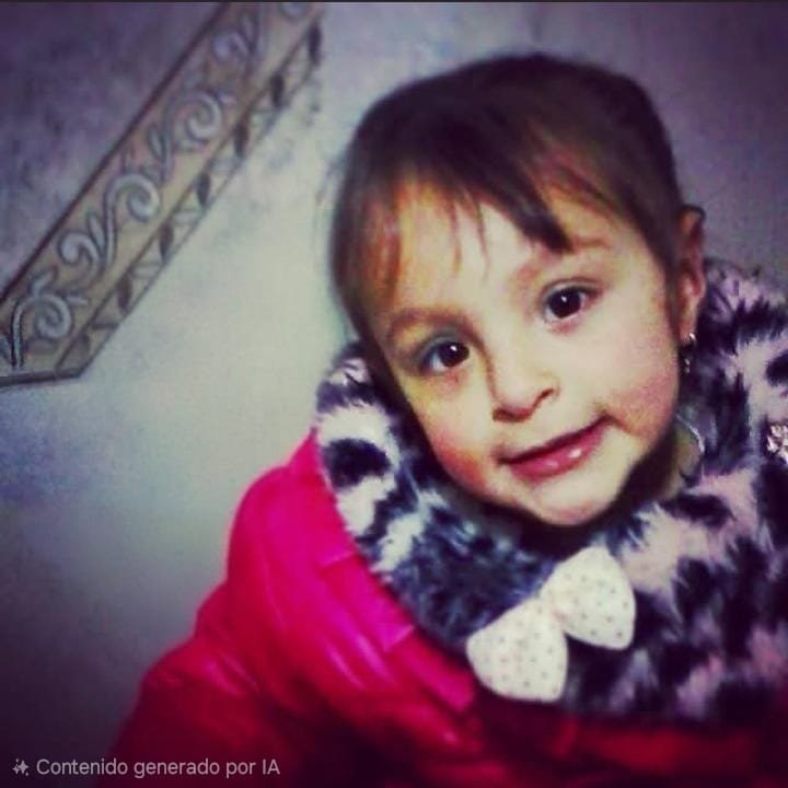 Sara Valentina Mora Piamonte durante su infancia